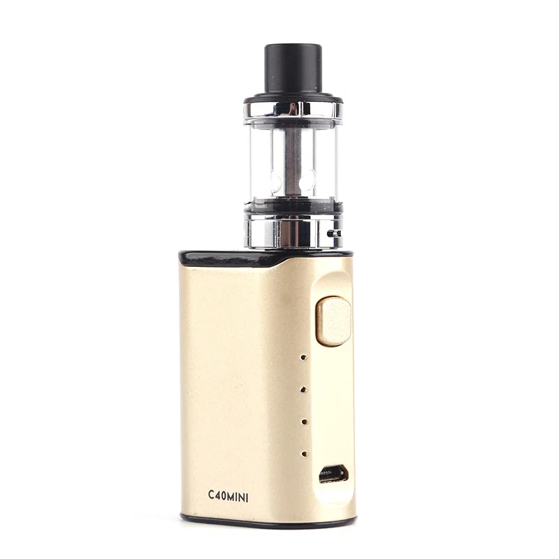 Original ECT C40 Mini Vape Kit 1800mah Battery Built-in 2.0ml Tank E-Cigarettes Vaporizer Airflow Control Top Refilling