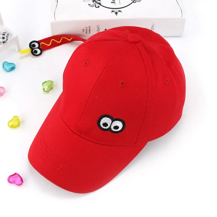 Коллекция года, Весенняя детская Длинная летняя кепка-бейсболка со смайликом, детская солнцезащитная Кепка, бейсболки эластичные для мальчиков и девочек от 2 до 8 лет - Цвет: red 2
