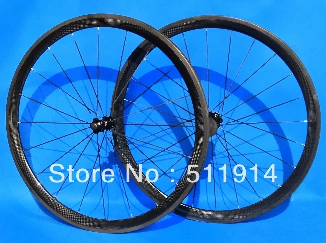 

WS-CW03 Full Carbon Road bike 38mm Clincher Wheelset 700C Clincher Rim , Spokes , hub , (front and rear)