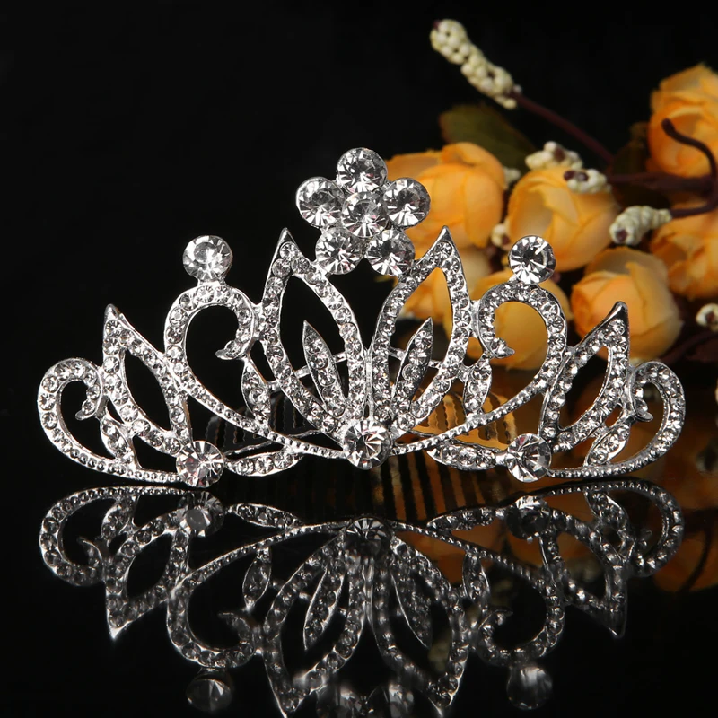 

Bridal Rhinestones Flower Party Hair Clip Comb Headpiece Crown Wedding Diamante