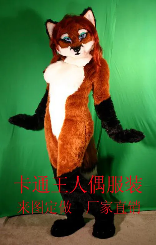 

Professional Mascot Studio All Sizes Miss Fox Sexy Wolf Mascot Costume Cosplay Dress Halloween Carvinal Performance