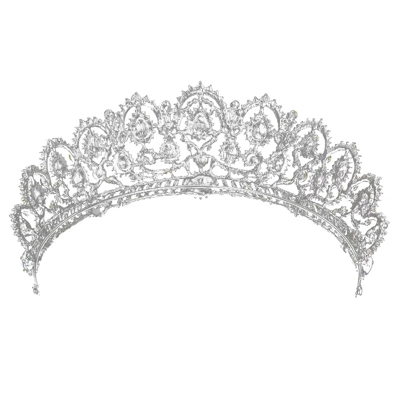 

Bridal Tiara big crystal Queen Crown Wedding Hair Accessories diadem headband Pageant Hair Ornaments Headdress