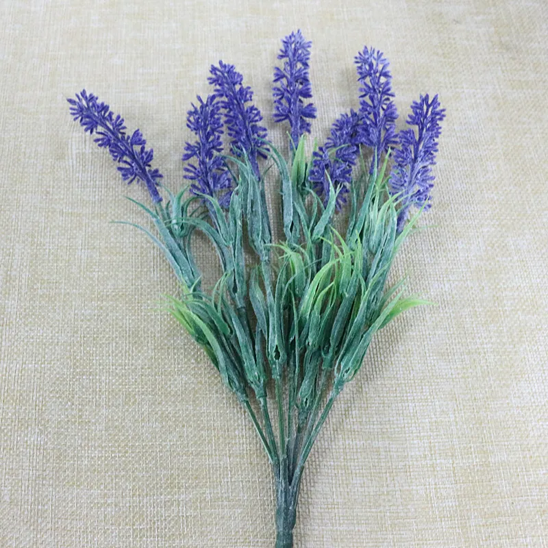 Flone Romantic Provence Lavender Flower Artificial Plastic Flowers Simulation Aquatic Plants Wedding Home Party Decor