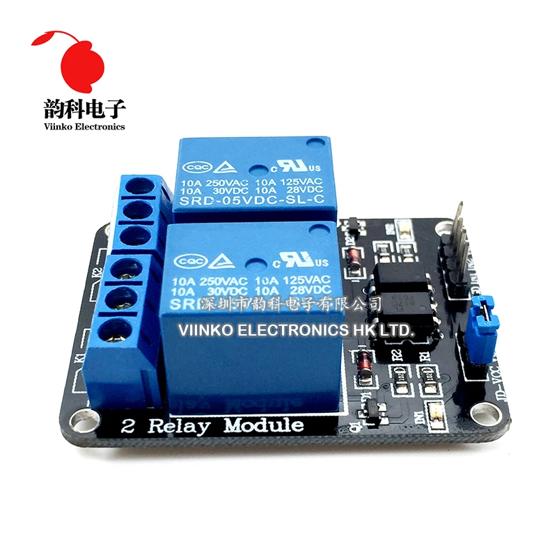 10 шт./лот 5 в 2-х канальный релейный модуль щита для Arduino ARM PIC AVR DSP электронное реле с Оптрон