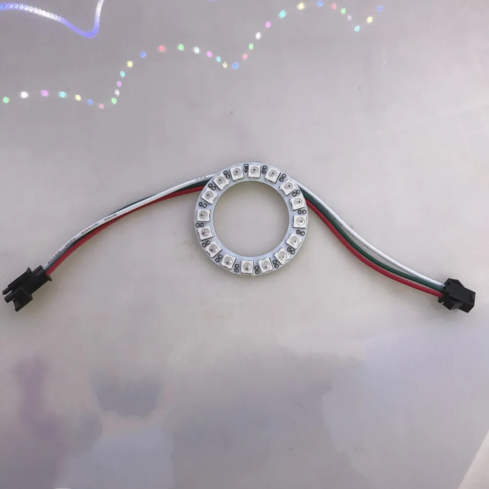 Пиксельные светодиодные кольца WS2812B 16 Светодиодный 35/45led s адресные модули DC5V SK6812