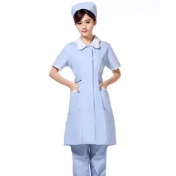 Pet больнице медсестра платье форма Для женщин медицинская клиника спецодежды дешевые короткий рукав лаборатории пальто врачи ученый