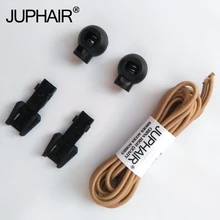 JUP 1-50 Pairs Light Brown Fashion Lace-free Tie Locking Laces Running Jogging Sneaker Sport New Fashion Shoes Lace-up Elastics