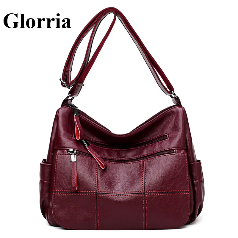 Glorria Sheepskin leather Bag Women Shoulder Messenger Bag Large Capacity Women Crossbody Bag Large Capacity Female Sac for 2019 Glorria Sheepskin leather Bag Women Shoulder Messenger Bag Large Capacity Women Crossbody Bag Large Capacity Female Sac for 2019