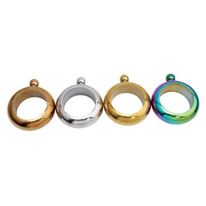 Fashion Stainless Steel Portable 3.5oz Hip Flask Holder Alcohol Drink Bangle Bracelet