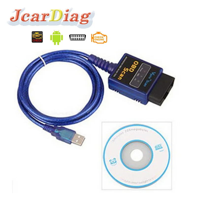 2017 Vgate ELM327 синий цвет USB сканирования OBD OBD2 ELM 327 мини V1.5 автомобиля инструменту