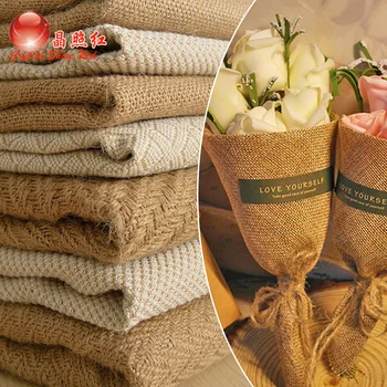 

Tea Table Burlap Sack Cloth Jute Cloth Painting Handmade Wedding Decoration Background Photography