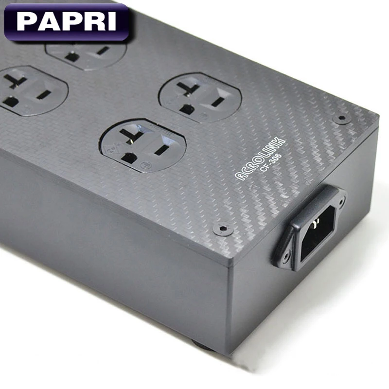 Оригинальный корпус PAPRI с 6 выходами HiFi углеродное волокно американская розетка