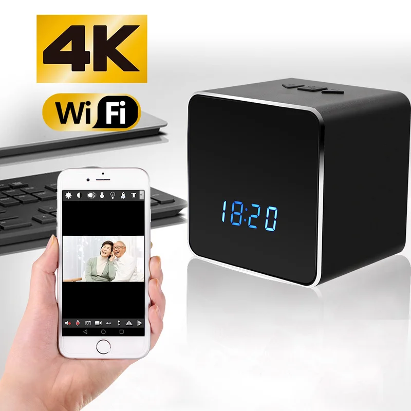 

Z22 WIFI 4K HD Security Night Vision Camera Hidden Wireless Bluetooth Speaker Music Player Electronic Clock