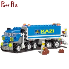 163 pcs Veículos de Engenharia Caminhão Basculante Modelo Building Blocks Set Compatível Legoed Cidade Construção Bricks DIY Brinquedos Para Crianças