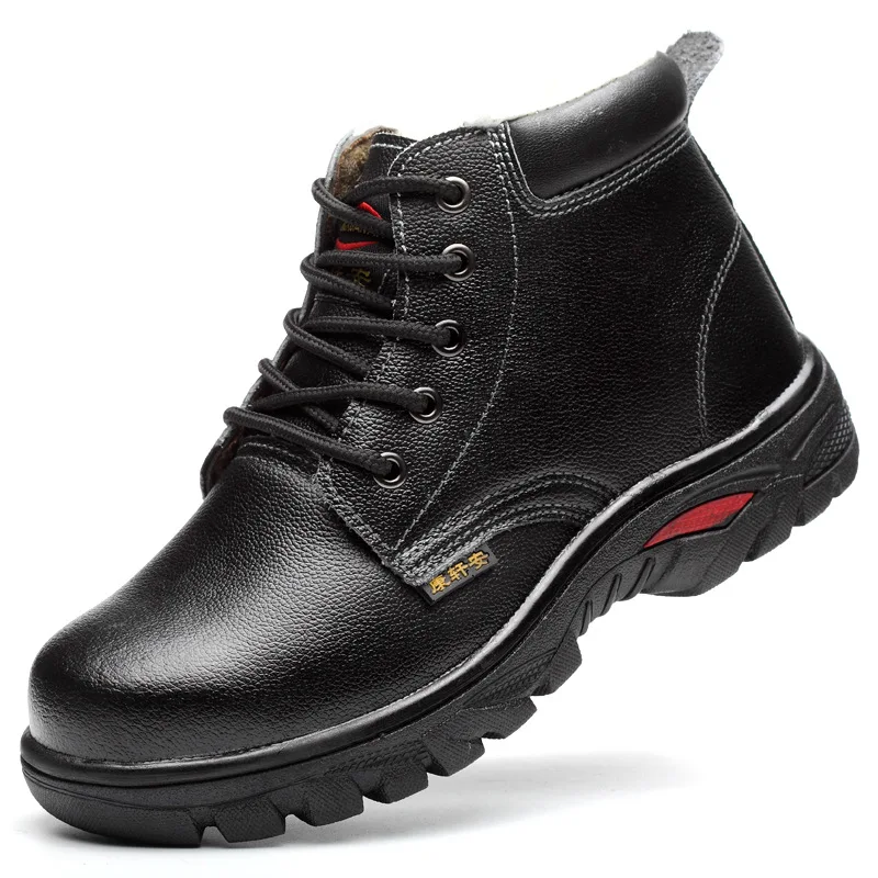 Tamanho Moda Mens punção De Sapatos Anti Aço Sapato Botas Grande Pele Neve Pelúcia Do Cabeça Inverno Quente Segurança Da Tornozelo Trabalho Algodão r6qE5rw