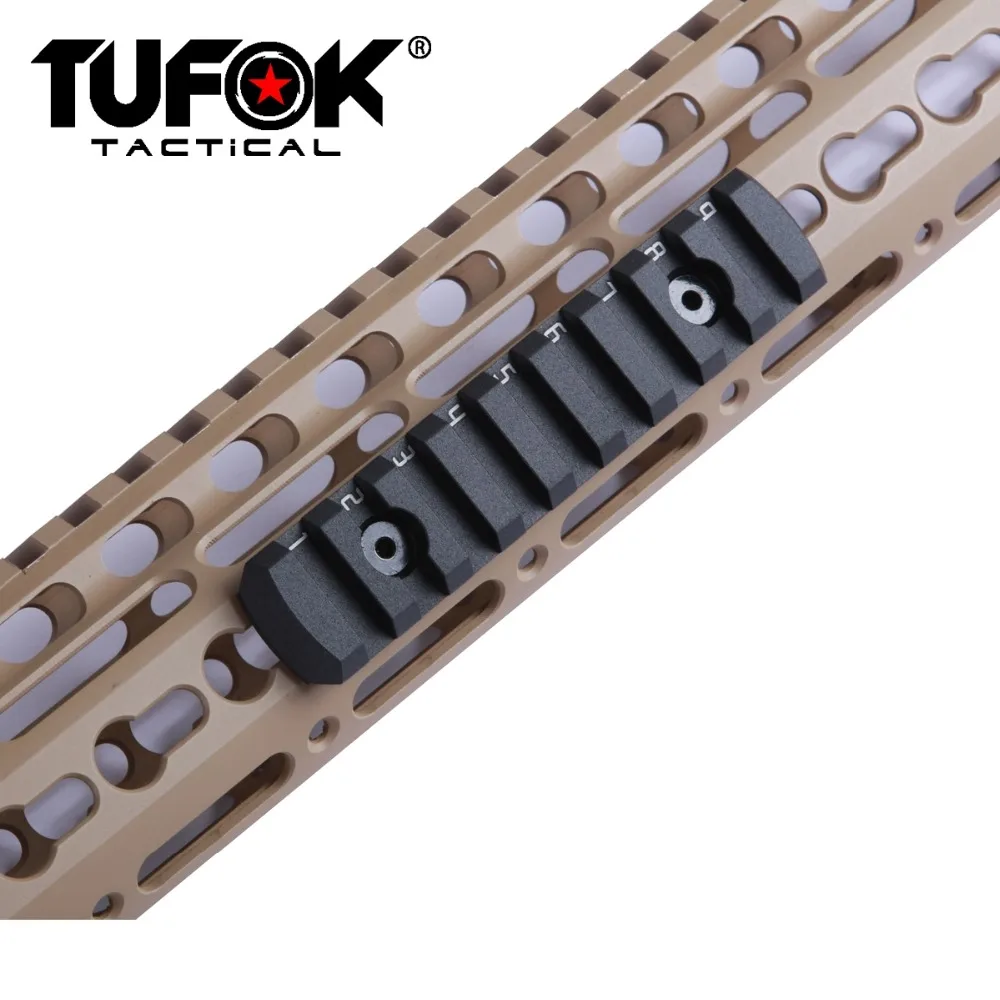 TuFok Keymod Picatinny Rail Section 9 Slot Super Thin Scope Mount Base Adapter For Scopes Magnifiers Red Dots|Кронштейны и
