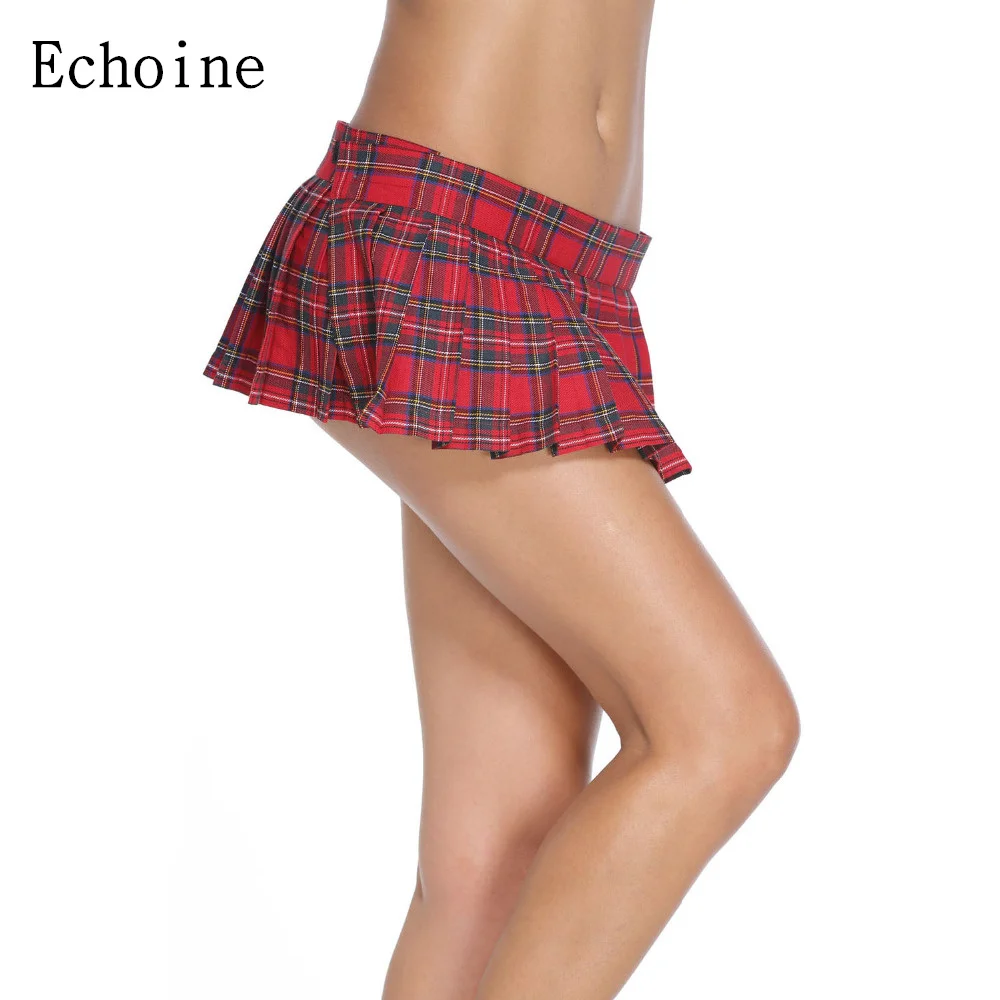 

Echoine Schoolgirl Plaid Pleated Sexy Mini Skirt Plus Size Autumn Winter Summer Vintage Saias Femininas