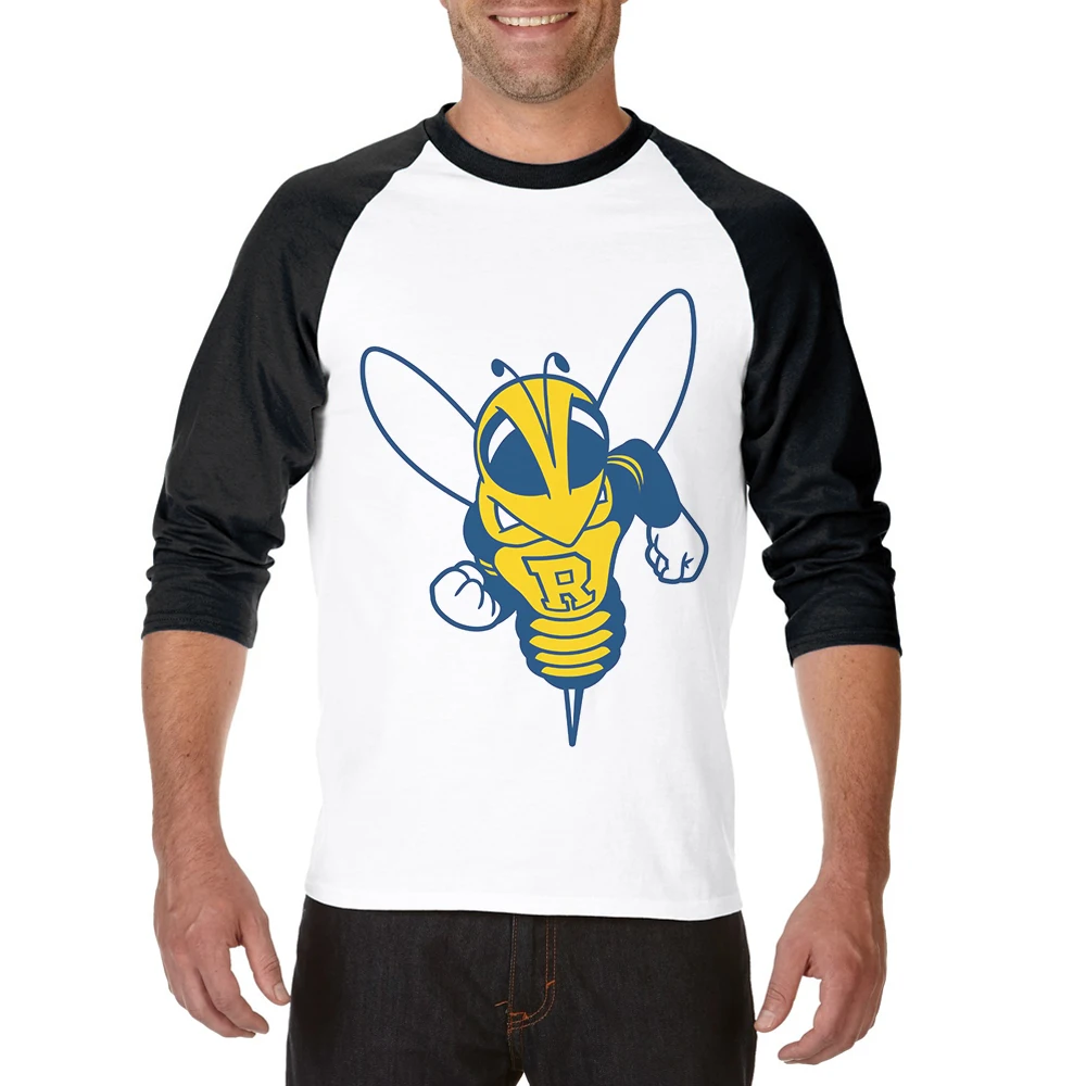 

New Arrivals Men T Shirt Three Quarter Raglan Sleeve Cotton Mens Clothes Hipster Man Tops Tee Cartoon Bee Printing Male Tshirts