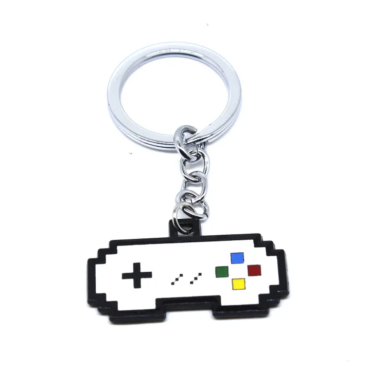 Игровая консоль Nintendo ручкой цепочка для ключей кулон ожерелье персонализированный Забавный, мужские, женские, металлические кольца для ключей ювелирные изделия аксессуары Llaveros