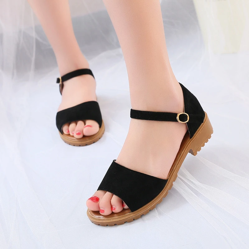 Verano mujeres casual dulce plana Sandalias Zapatos 2018 Corea moda Roma punta abierta femeninos Sandalias señoras btw584|flat sandalssandals ladies - AliExpress