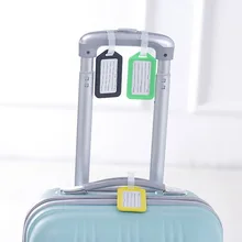 Аксессуары для путешествий, пластиковая бирка для багажа, Дорожный чемодан, дорожная сумка, посадочная бирка, этикетка, имя, ID бирки, конфетный цвет