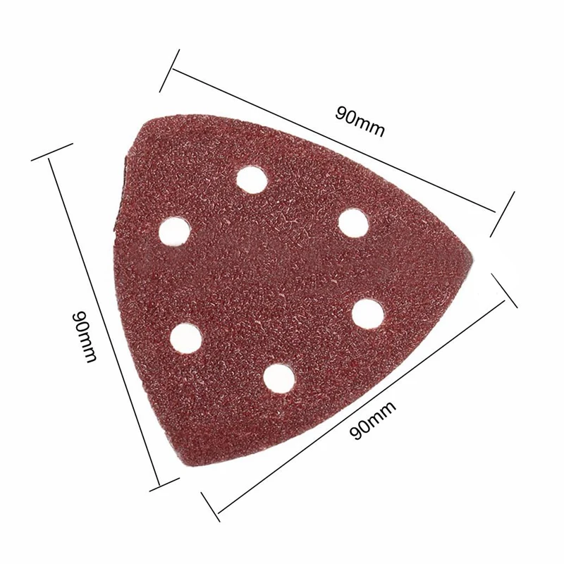 50Pcs x 90mm Triangle Sanding Sheets Mouse Detail Sander Pads 40 60 80 100 120Grit