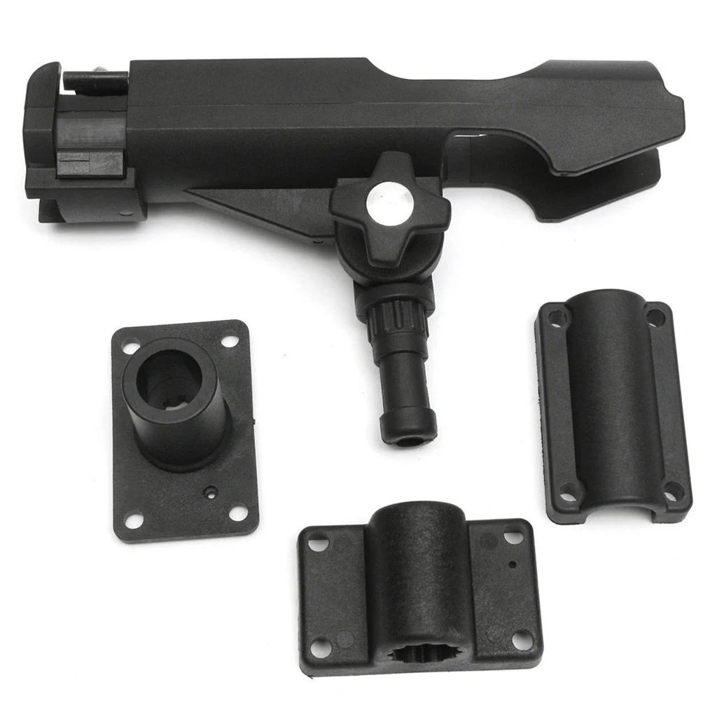4 Pieces / Set 360° Adjustable Yacht Boat Kayak Side Rail Mount Fishing Rod Holder Rack Pole Stand Rest Support