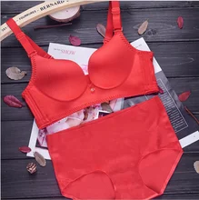 5 Colors A/B/C Cup Women Push Up Candy Color Modal Seamless Adjustable Wire Free Underwear Bra Set Intimates Lingerie 0123-2
