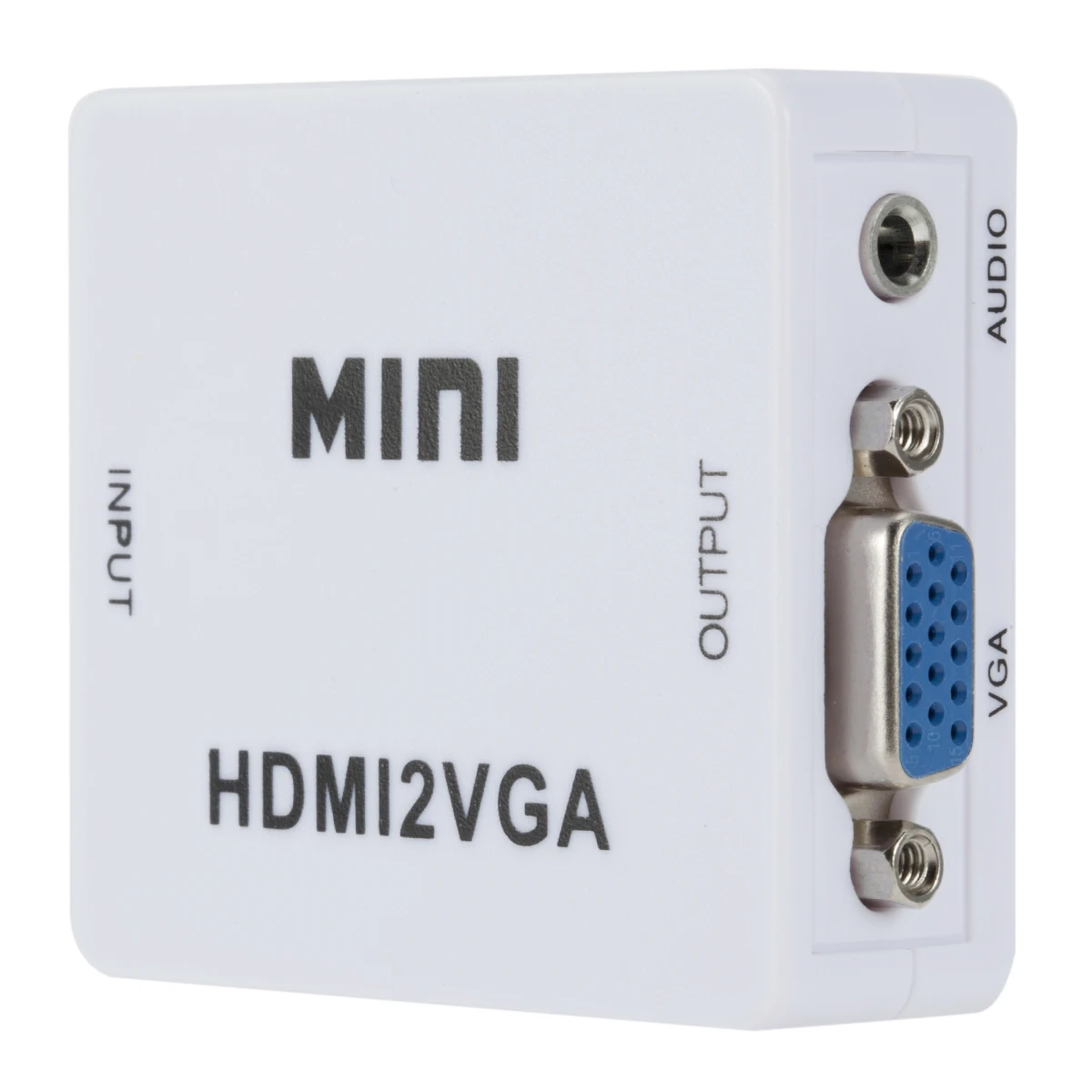 HD 1080P мини HDMI к VGA конвертер с Аудио HDMI к VGA видео коробка адаптер для Xbox360 PC DVD PS3 - Цвет: Белый