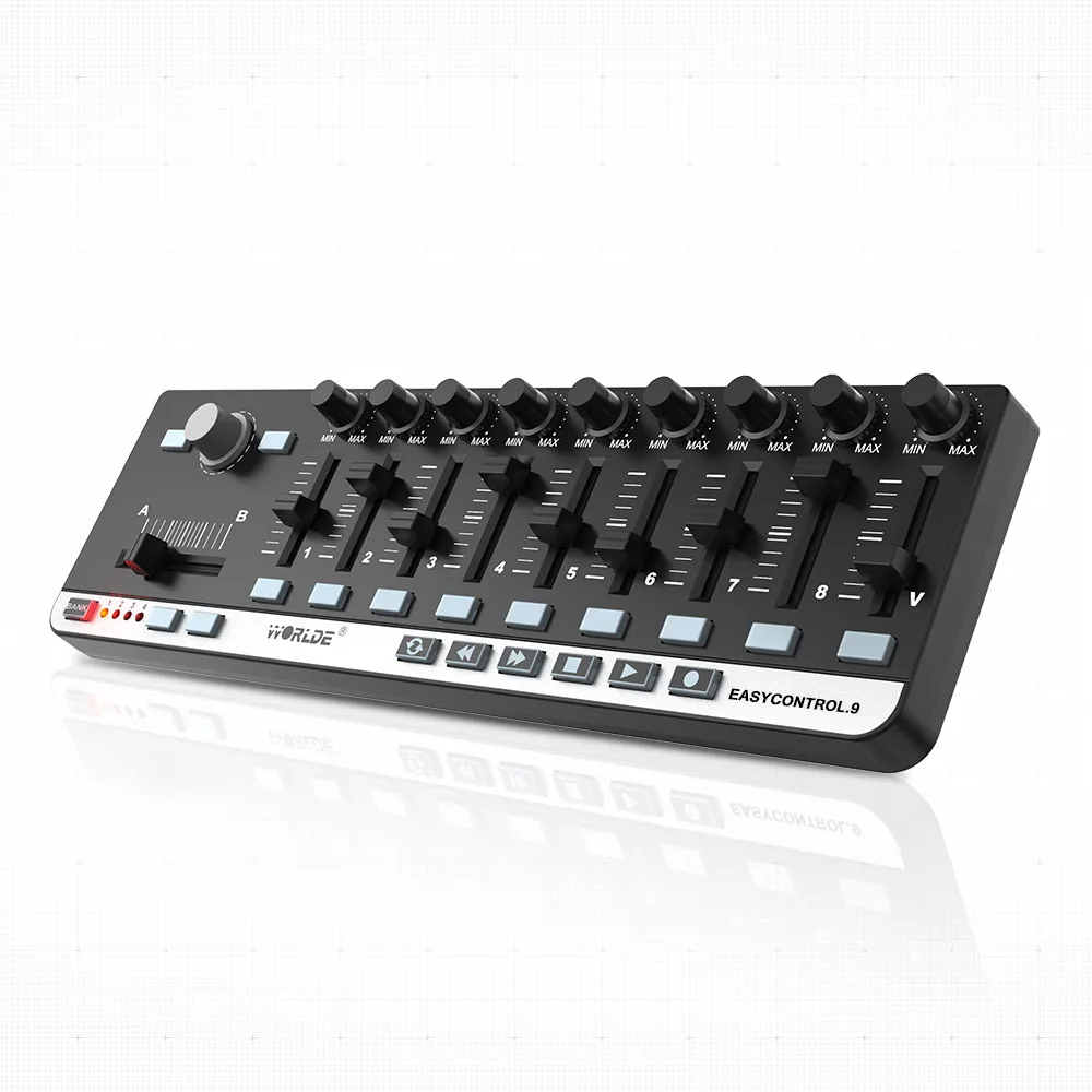 9 MIDI клавиатура портативная Mini USB 9 Slim-Line управление Профессиональный MIDI контроллер