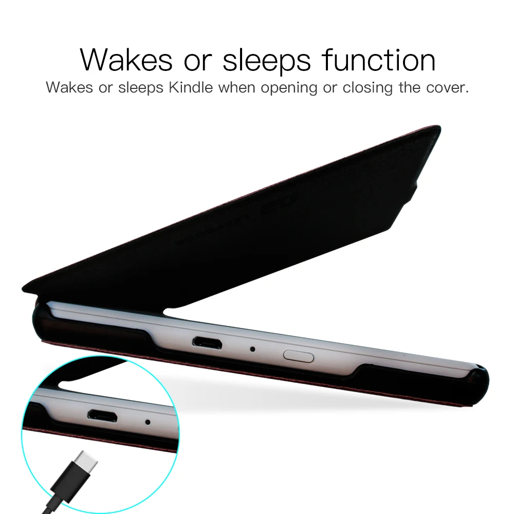 Премиум чехол для Kindle 8th Generation из искусственной кожи умный Amazon с функцией