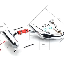 DTT 1/5 rc части двигателя трубы, LT KM-X2 Losi 5IVE-T трубы, выхлопная тюнинговая труба с новым глушителем