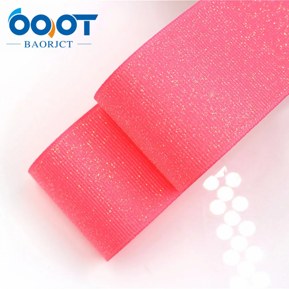 OOOT BAORJCT 38mm 10yard/lot Solid color Ribbons Thermal transfer Printed grosgrain Wedding Accessories DIY handmade material
