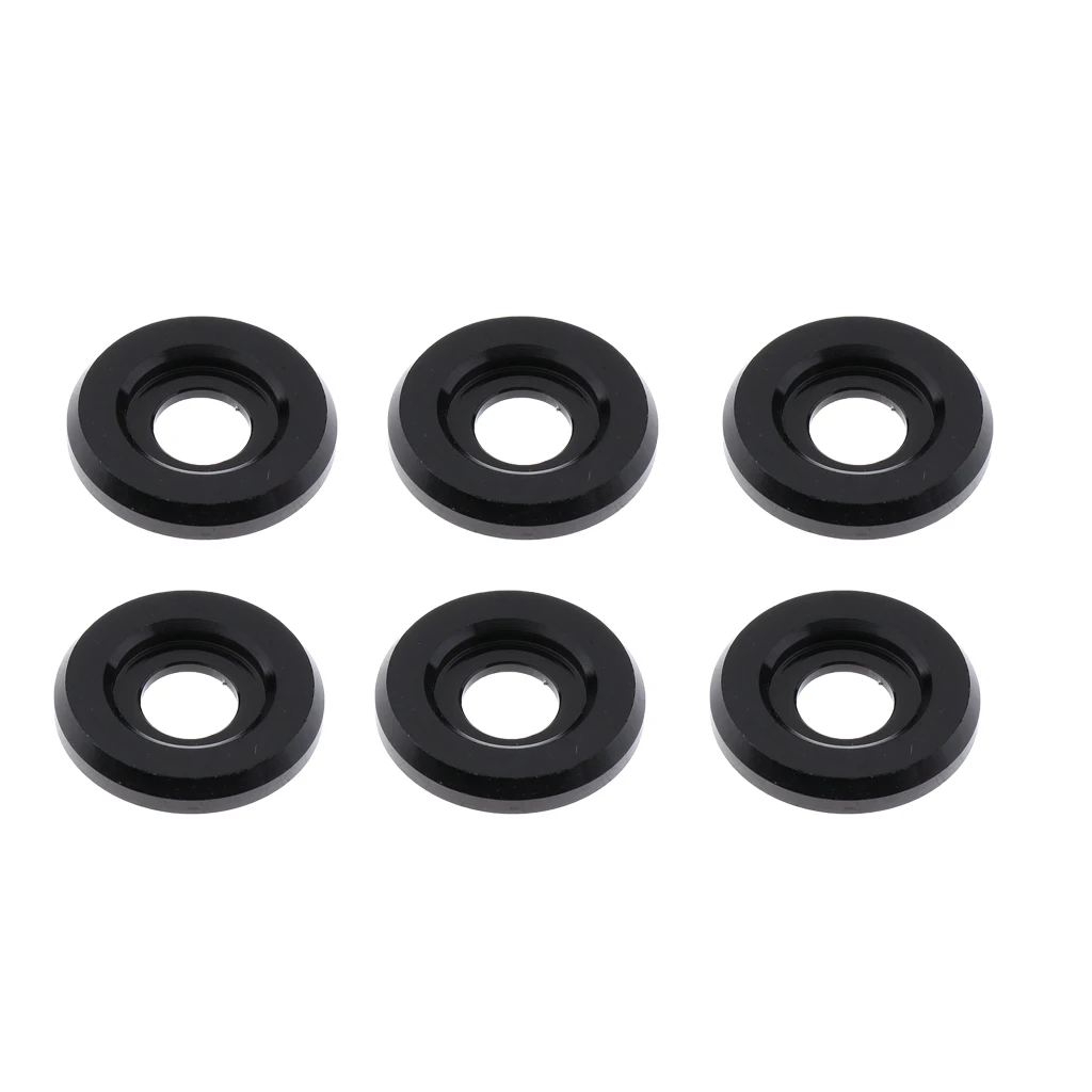 6 Sets Car Aluminum Fender Bumper Washer Bolt Engine Bay Screw Kit High Strength Corrosion Resistant