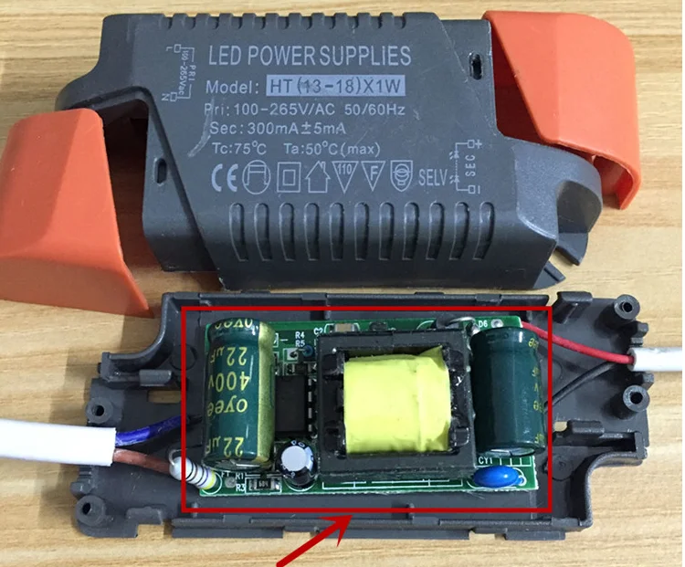 Светодиодный драйвер переменного тока 86-265 V 260mA-300mA(1-3)* 1 W источник питания трансформаторный балласт для канистра подсолнечного света Светодиодный прожектор