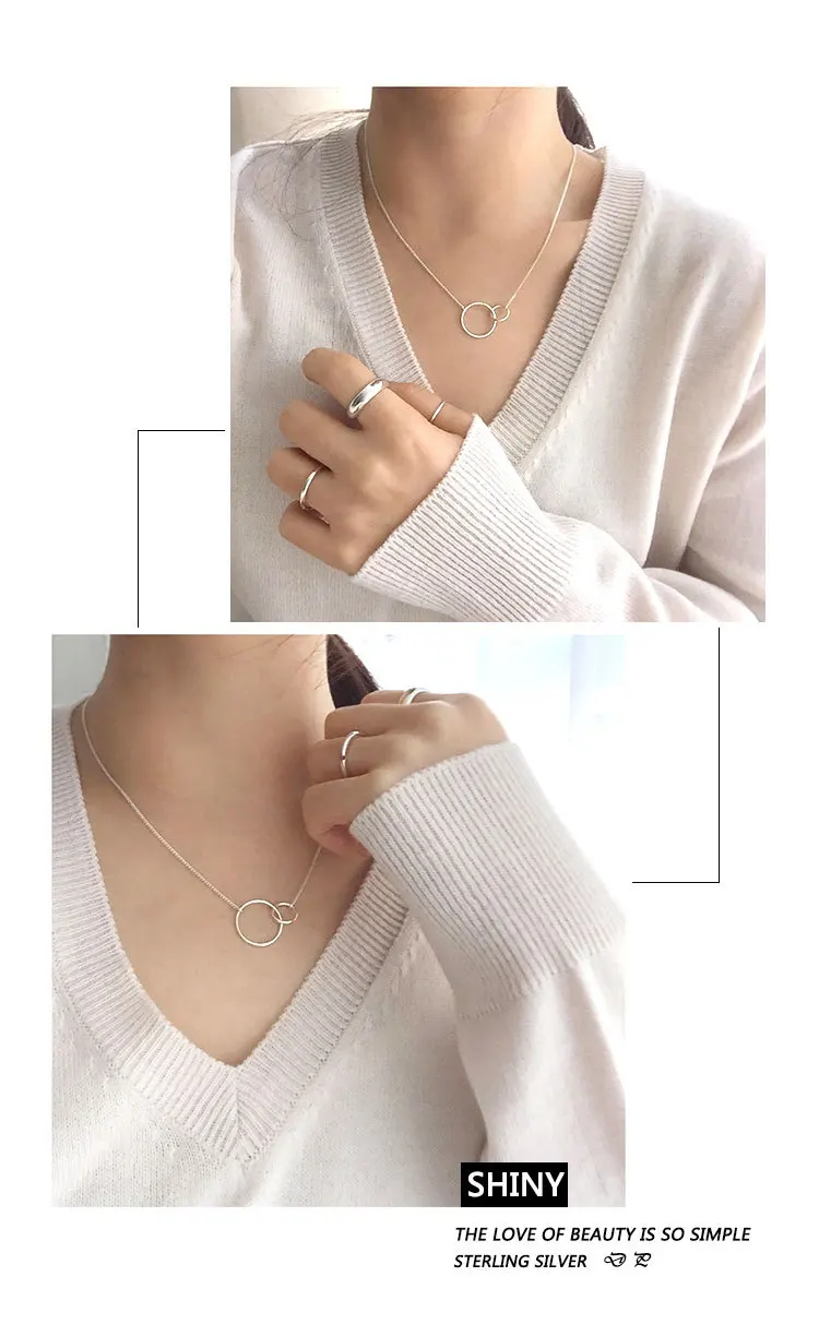 Geometric Minimalist Circle Necklace