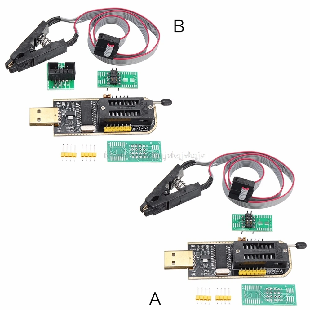 

CH341A Module Mainboard USB Programmer EEPROM Flash Test Clip BIOS For EEPROM 93CXX / 25CXX / 24CXX Adapters Connector My06 19