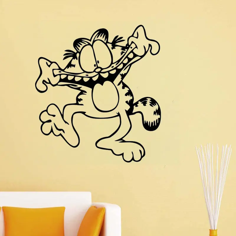 Garfield Wall Decal Kids Cartoon wall stickers Cartoon Cat Nursery wall stickers baby removable