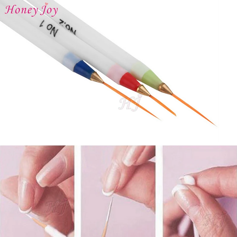 3 шт. 3D набор инструментов для рисования ногтей гелевые ручки маникюрный дизайн