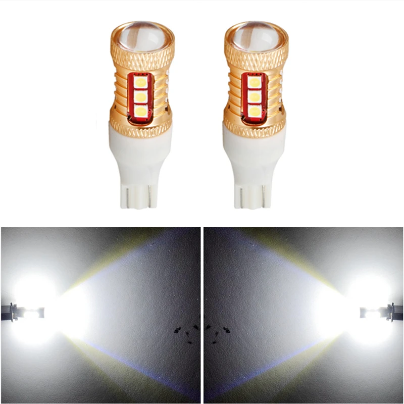 

1PCS T15 921 W16W WY16W 1000Lm 15 SMD 3030 LED Auto Additional Brake Lights Reverse Light Car Rear Turn Signals White Red Yellow