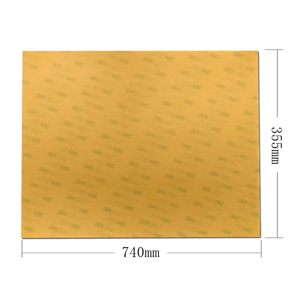 

ENERGETIC 1pcs 3D Printer Build Surface PEI Ultem sheet 1mm thick with 3M 468MP for Big Size FT6 3D Printer Hot Bed 355x740mm