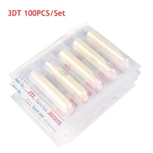 BEAUTY7 100 шт. 3DT наконечники татуировки стерильными Пластик одноразовые наконечники татуировки белый насадки на тюбик для перманентного макияжа игловое сопло советы