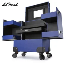 Профессиональный чемодан на колесиках, косметический чехол, многофункциональный чехол на колесиках для переноски, чехол для чемодана, дорожная сумка