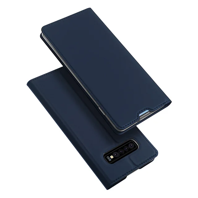 Samsung Galaxy S10 чехол DUX DUCIS кожа флип чехол для Samsung Galaxy S10 Plus Роскошные бумажник чехол для самсунг галакси S10 плюс e S 10 s10e - Цвет: Blue
