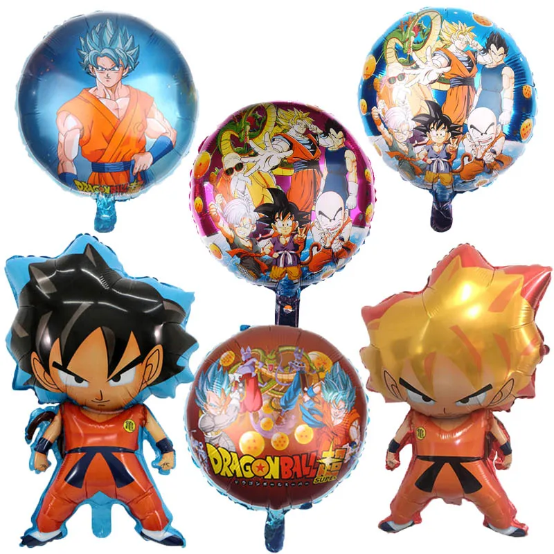

1Pcs 3D Dragon Ball Foil Balloons Z Goku Dbz Dragonball Anime 18inch Cartoon Birthday Super Party Decorations Supplies Vegeta