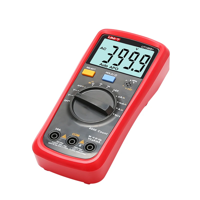 UNI T Цифровой мультиметр Авто диапазон 1000 в 10A AC DC вольтметр измеритель емкости