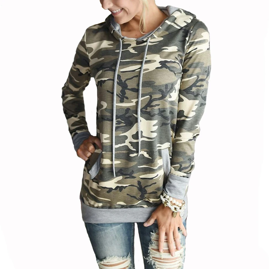 

Fashion Woman Autumn Winter Camouflage Hoodies Sweatshirts Casual Ladies Sweatshirts Slim Pullovers Hooded Tops MT1629