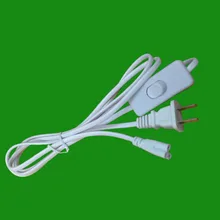 США Plug T5 T8 светодиодный шнур питания 2 ядра с переключателем удлинитель три отверстия 1,8 метров 10 шт