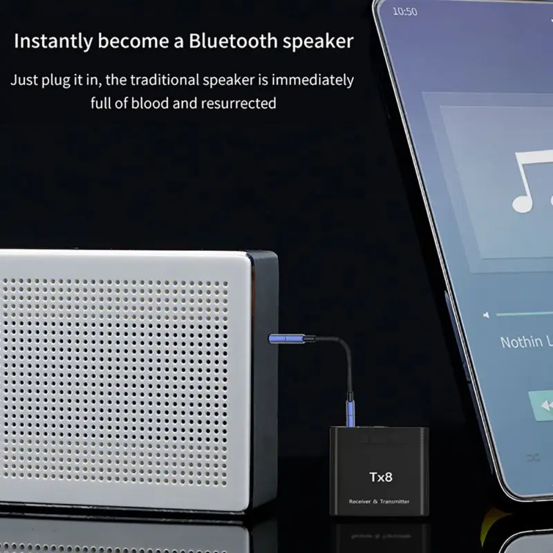 TX8 2-в-1 Bluetooth 5,0 передатчик приемник адаптер для ТВ ПК наушники для прослушивания музыки, приемопередатчик приемник передатчик