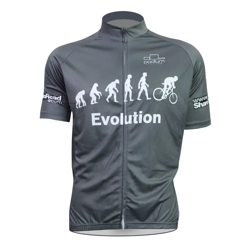 

Alien SportsWear Evolution Pattern Men Summer Short Sleeve Cycling Apparel Black Ciclismo Ropa Quick Dry Bicycle Clothing
